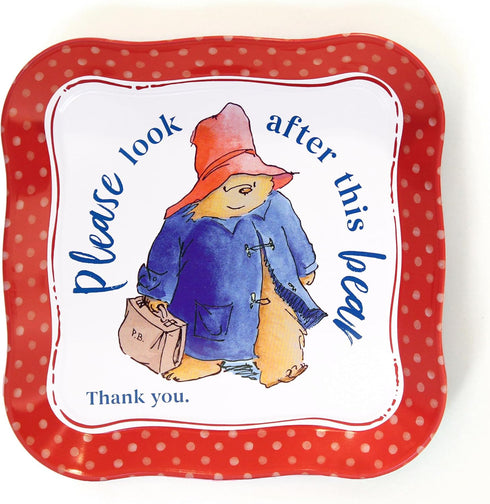 YOTTOY Paddington Bear Collection, 14-Piece Kids Tin Tea Set with Illustrations & Sturdy Carrying Case