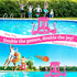Pool Floats Toys Games Set, 2-in-1 Floating Pool Basketball Hoops & Ring Toss Game for Kids