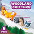 6 Pack Set Tub Works Woodland Animals Watertight Baby Bath Toys, | Sealed, No Hole Bath Toys Design Keeps Moisture Out