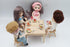 Miniature Dessert Plate Set 5 Assorted Handmade Clay Treats with Pancakes Waffles Ice Cream on 1-Inch Ceramic Plates