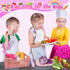 Windidi Set 3 4 5 6 7 8 9 10 Set, Kids Kitchen Knife for Real Cooking & Basket,Montessori Toys for Year Old Girls