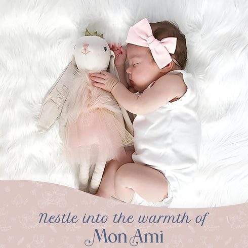 MON AMI Princess Bunny Stuffed Doll, 18", Soft Plush Animal Doll for Kids, Use as Toy or Room Décor