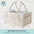 2-Pack Set HIPHOP PANDA Diaper Caddy Organizer - Nursery Storage Bin & Car Organizer for Diapers, Wipes, and Baby