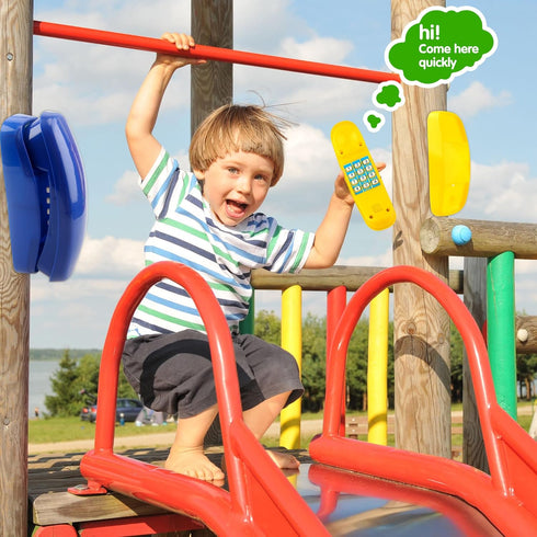 2 Pack Swingset Phone Toys - Playground Swing Set Telephone with Numeric Key for Kids Outdoor Treehouse Accessories