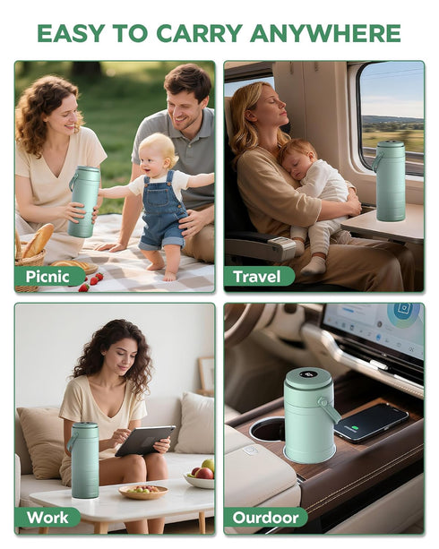 24H 360 22oz 2 Commute Portable Breast Milk Cooler, Cooling, Digital Temp Display, Capacity with BPA-Free Bottles, CPC