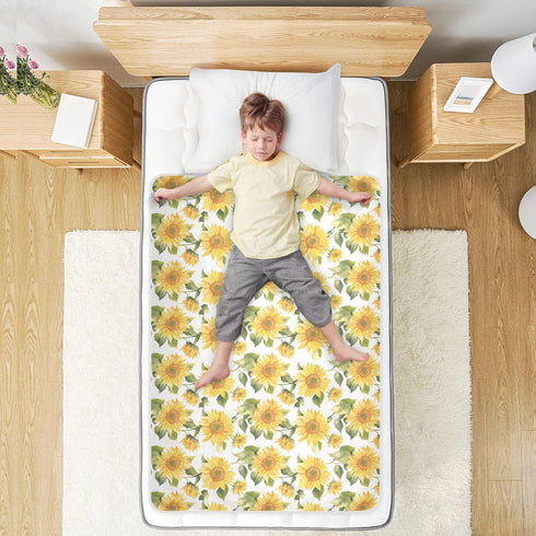 siphylline Summer 52" 34" Minimalist Sunflower Floral Extra Large Resuable Changing Pad Covers Soft Absorbent Diaper