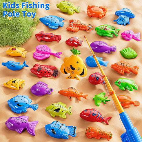3-5 3 4 5 6 7 8 JUKUDAHU Magnet Fishing Toys Game for Kids - Floating Fish Toys with Inflatable Kiddie Pool, Bath