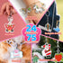 201pcs 24 12 (75 Set Shrink Paper Keychain Kit, Blank & Pre-Cut Sheets Patterns) Crafts Kits for Kids Adults, Shrinking