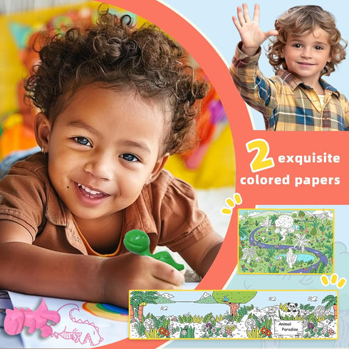 HengNexus 8 3+-1.5INCH,Cute Dinosaur Crayons for Kids, colors Non-Toxic Washable Dinosaur Shaped Crayons with Drawing