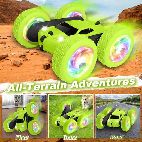2.4GHz 360 4-8, 5 6 7 8 9 10 Remote Control Car, Stunt RC Cars, Double Sided Flips RC Crawler, Outdoor Toys for Kids