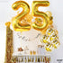 KatchOn Gold 25 Balloon Numbers, 40 Inch, 25th Birthday Balloons with Confetti