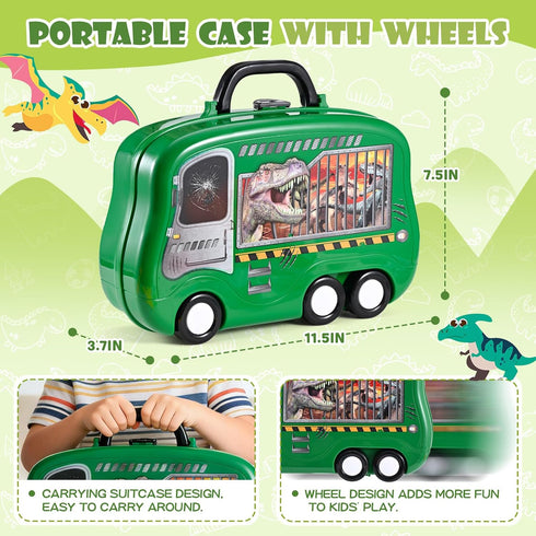 Set 26 Playsets Crelloci Dinosaur Color Dough Tools Dino World PCS Toy Clay Accessaries Dough and Moulds in a Portable