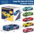 YEQOIZ 7 Inch 3 4 5 6 7 8 6Pack Race Toy Cars for Toddler Boys Girls Friction Powered Trucks for Kids Ages Years Old