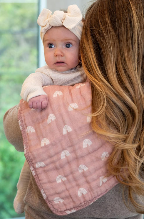 100% 8-Layer Set 3 Nana Baby Burp Cloths Organic Cotton, Oversized & Hypoallergenic, Muslin, Machine Washable, Neutral