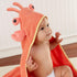 Packaging) 1 Count Baby Aspen Baby Boys Lobster Laughs (Updated Gift Hooded Towel, Orange, US