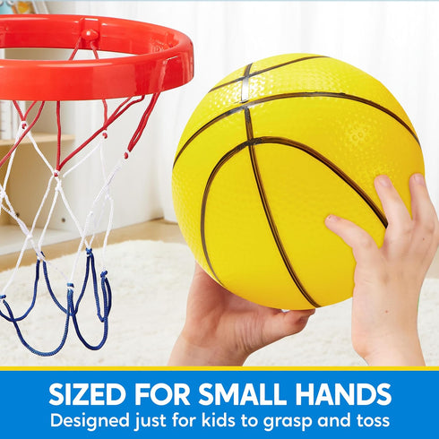 SYNCFUN 6 PCS Mini Basketballs, 5 inches Colorful Inflatable Rubber Balls for Basketball Hoop, Sports Toys Gift