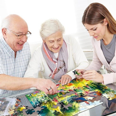 ZOiiWA 4 Pack 100 Pcs Dementia Puzzles for Elderly - Country Life Activities for Seniors, Alzheimer’s Memory Cognitive