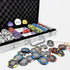 AIBETOMG Numbers,300Pcs Set Case,14 Set Poker Chips with Clay Poker Chips with Aluminum Travel Gram Casino Poker