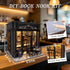 Generic 3D Coffee Shop Book Nook Kit, DIY Miniature House Kit with Led Light for Adult and Teens, Wooden Puzzles Book