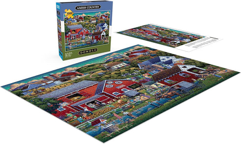 Buffalo Games Dowdle Amish Country 1000 Piece Jigsaw Puzzle, Challenging Puzzle for Adults
