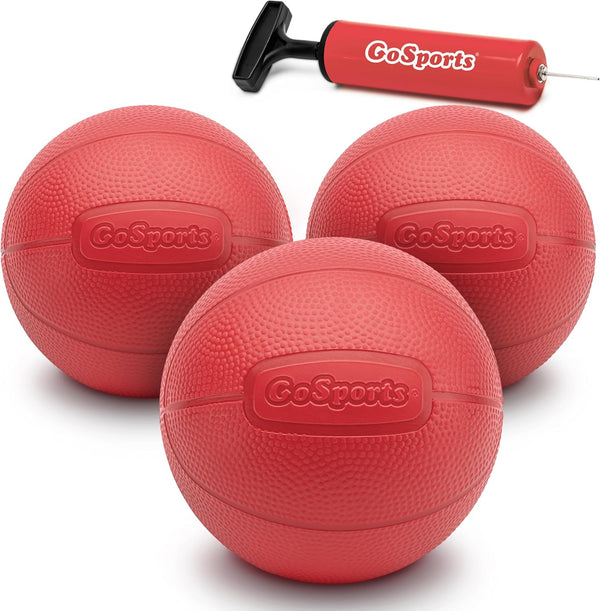 GoSports 6 Inch Replacement Balls for Little Tikes, 3 Pack Soft Toddler Basketballs with Pump