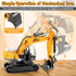 3, 4, 5, 6, 7, 8, 9, 10+ 13CH V-Opitos RC Excavator Toys for Boys Age Years Old, Excavable Remote Control Construction