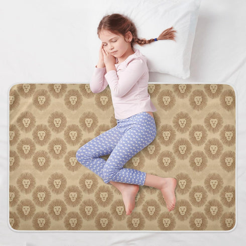siphylline 52" 34" Brown Retro Lions Minimalist Extra Large Resuable Changing Pad Covers Waterproof Washable Potty