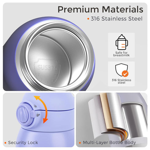 5 MOMFANN Portable Bottle Warmer for Travel, Dual Heating Modes Baby Milk Warmer On The Go for Breastmilk, Water
