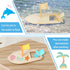 Amersumer 10 Pcs DIY Toy Wood Boat Craft Kits - Mini Wooden Sailboat Kits for School Projects, Make Your Own Sailboat
