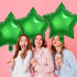 KALOR 18 Inch Green Star Mylar Balloons, 10 Pcs Star Shape Foil Helium Balloons for Wedding, Baby Shower, Birthday Party