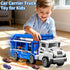 GOGIHCCH 3-in-1 2-4 12 3-5 4-8(Blue) Kids Carrier Truck Toy Car Tracks for Toddlers Years Old with Racing Cars Toys