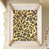 Bseiialft 52 28 Brown Black Cheetah Leopard Print Crib Sheets for Boys Girls Soft and Breathable Cotton Baby Sheets