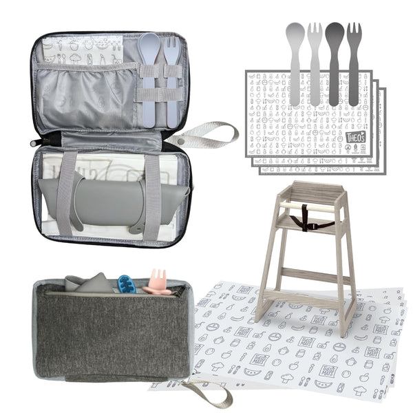 THEO'S Baby Led Weaning Supplies 12 Piece Clutch - Mealtime Essentials With