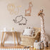 3 Yulejo Pieces Nursery Wall Decor Jungle Theme Nursery Decoration Wooden Woodland Safari Animal Wall Decor with Glue