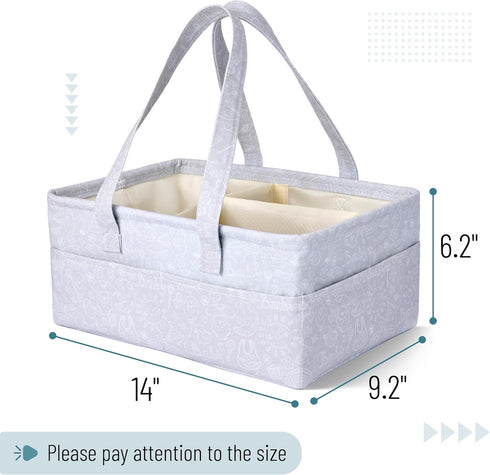 Portable Baby Diaper Organizer with Cute Patterns for Nursery & Car