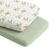 Konssy 2 Pack Muslin Bassinet Sheets for Boys, Girls, 100% Cotton Soft