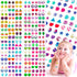 240PCS Sticker Earrings for Little Girls - 3D Gems Self-Adhesive Glitter Craft Crystal Stickers