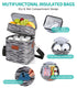 Pack, 6 9 Oz, PIIOSER Breastmilk Cooler Bag with Ice Fits Baby Bottles Up to Stylish Baby Cooler Travel Bags