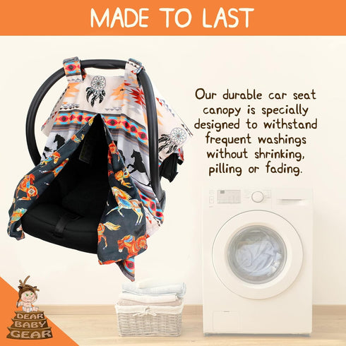 40"x30"(Southwestern Dear Baby Gear - Baby Car Seat Canopy - Infant Car Seats Covers - Carseat Canopies for Boys