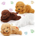 4 Pieces Dog Stuffed Animal 11 Inch Puppy Plush Toy, Valentine's Day Soft Plush Animals, 4 Colors