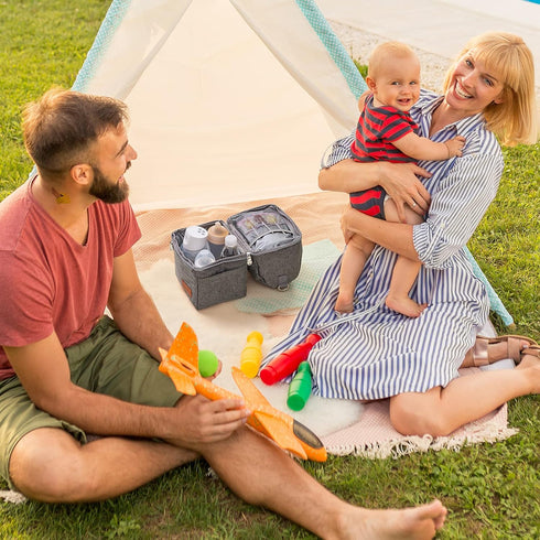 Momcozy Insulated Baby Bottle Bag, Multi-Function Breastmilk Cooler Bag, Fit as Wine Carrier or for Milk Bottles Like