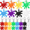 Paint Splatter Keychains, Art Party Favors and Decorations for Kids Adults Back to School Gifts