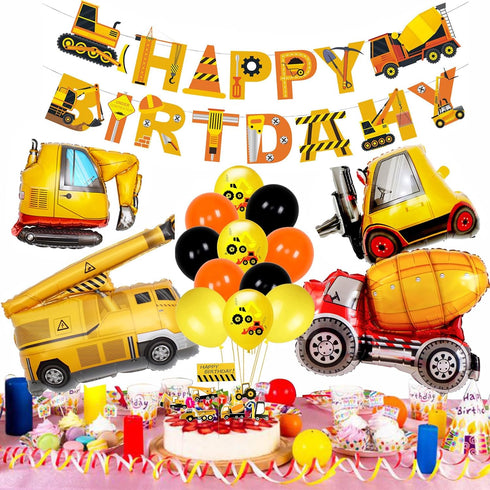 Cobesyood Construction Birthday Party Supplies,Party Decorations Kits Construction Birthday Party Supplies Foil