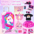 18 Inch Set Set HAPGFS American Doll Accessories Travel Including Suitcase Luggage and Dress, Camera Computer Phone