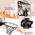 Basketball Hoop Indoor, Over The Door Mini Hoop with LED Lighting, Electronic Scoreboard, 4 Balls & Pump, Basketball