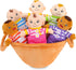 8" 6 Set Basket of Babies Plush Dolls, Plush Diversity Baby Dolls- Piece Interchangeable Clothes Stuffed Plush Figures