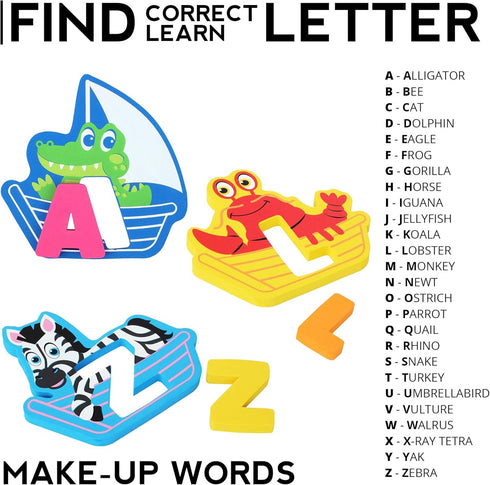 Set 52 Bath Foam Alphabet Letters Toys - Non-Toxic Bathtub ABC Letters for Kids Toddlers - Premium Educational Floating