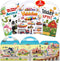 HitGoo 3-Pack Reusable Sticker Books for Toddlers 2-4 Years, Vehicles Truck, Animals &