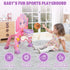 1 2 3 Liberry Toddler Basketball Hoop & Soccer Goal for Year Old Girls Boys, Kids Sports Toy with Lights Sounds Music