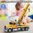 3 4 5 6 7 8 15" Bstoyder Kids Toys for Years Old Boys, Crane Truck Toy with Lights, Sounds, Toddler Friction Powered